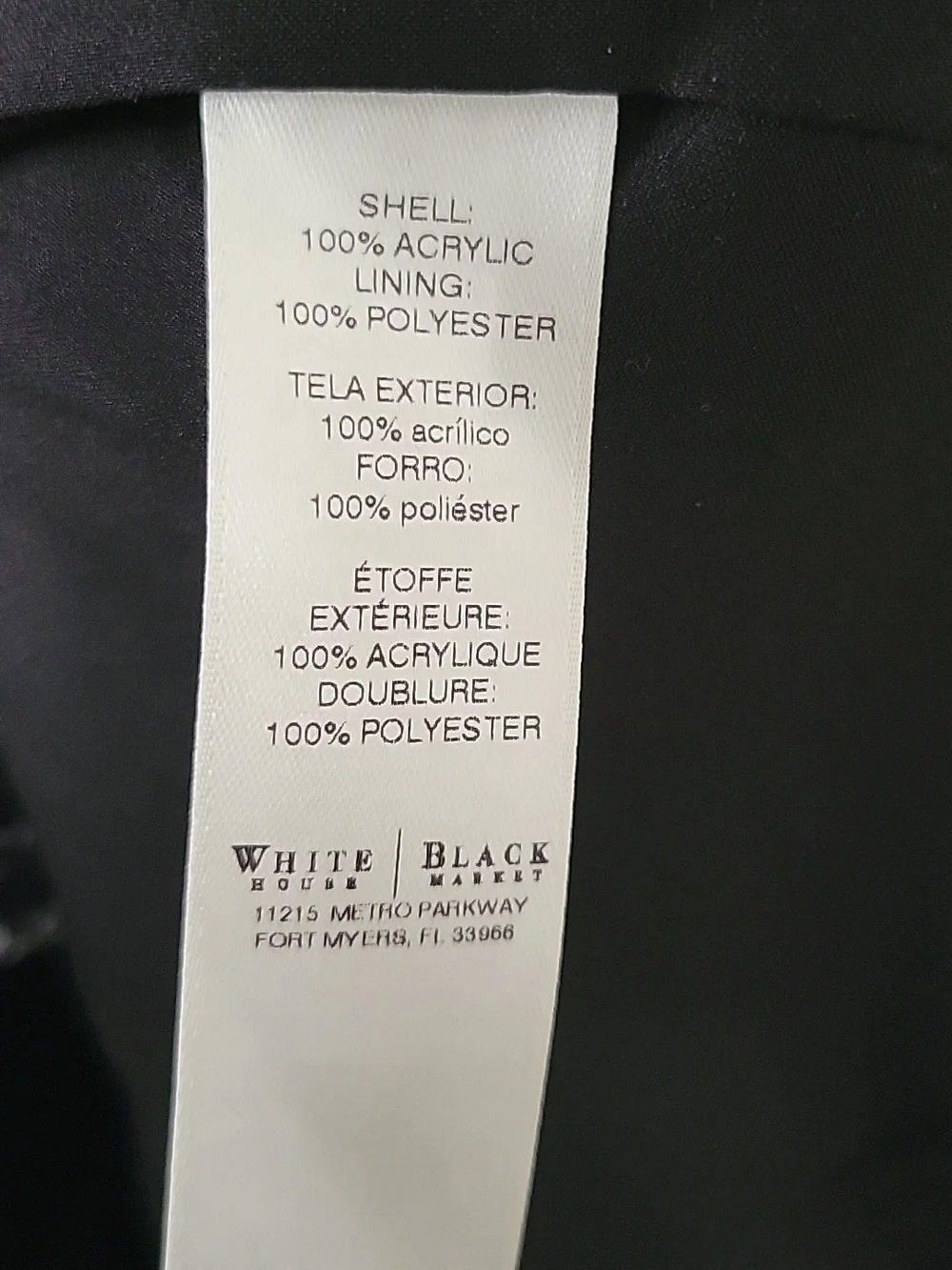 White House Black Market Plaid Tweed Jacket, Size 14 - Picture 7 of 8